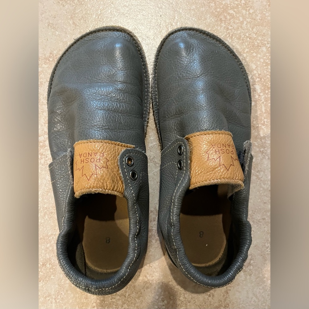 Posh Panda Grey and Tan Hampton Mocs